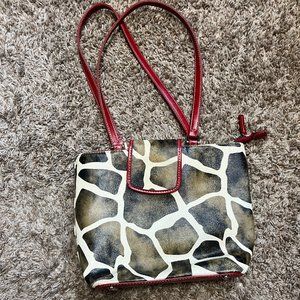 animal print handbag